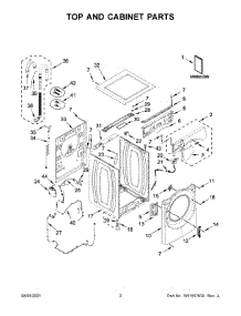 02 - Top And Cabinet Parts parts for Whirlpool Washer WFC682CLW0 from AppliancePartsPros.com