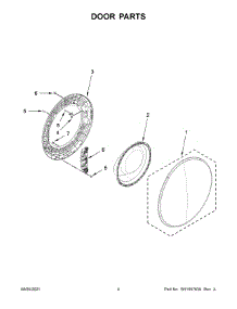 03 - Door Parts parts for Whirlpool Washer WFC682CLW0 from AppliancePartsPros.com