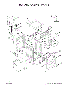 02 - Top And Cabinet Parts parts for Whirlpool Washer WFC9820HC0 from AppliancePartsPros.com