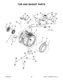06 - Tub And Basket Parts parts for Whirlpool Washer WFC9820HC0 from AppliancePartsPros.com