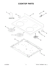 Cooktop Parts parts for Whirlpool Range WFE320M0JW4 from AppliancePartsPros.com