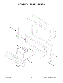 Control Panel Parts parts for Whirlpool Range WFE320M0JW4 from AppliancePartsPros.com