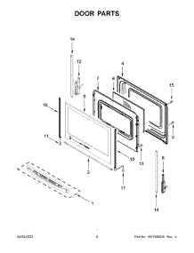 05 - Door Parts parts for Whirlpool Range WFE505W0HB5 from AppliancePartsPros.com