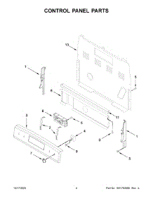 03 - Control Panel Parts parts for Whirlpool Range WFE505W0HB6 from AppliancePartsPros.com