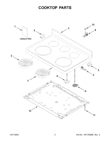 02 - Cooktop Parts parts for Whirlpool Range WFE505W0HB6 from AppliancePartsPros.com