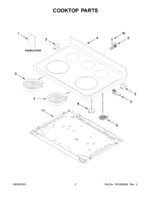 02 - Cooktop Parts parts for Whirlpool Range WFE505W0JS4 from AppliancePartsPros.com