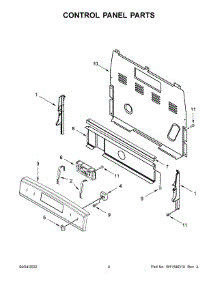 03 - Control Panel Parts parts for Whirlpool Range WFE515S0JS3 from AppliancePartsPros.com
