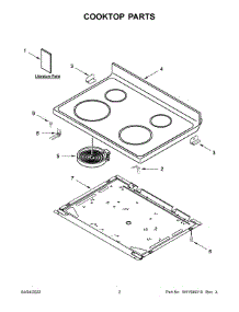 02 - Cooktop Parts parts for Whirlpool Range WFE515S0JS3 from AppliancePartsPros.com
