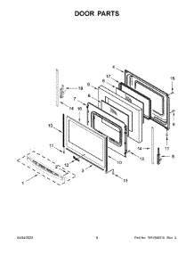05 - Door Parts parts for Whirlpool Range WFE515S0JS3 from AppliancePartsPros.com