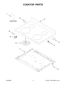 02 - Cooktop Parts parts for Whirlpool Range WFE515S0JW4 from AppliancePartsPros.com
