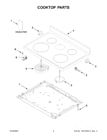 02 - Cooktop Parts parts for Whirlpool Range WFE525S0JB4 from AppliancePartsPros.com