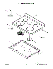 02 - Cooktop Parts parts for Whirlpool Range WFE525S0JW1 from AppliancePartsPros.com
