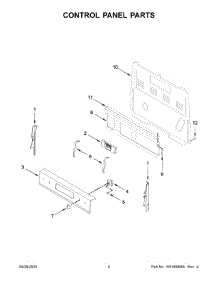 03 - Control Panel Parts parts for Whirlpool Range WFE535S0LS3 from AppliancePartsPros.com