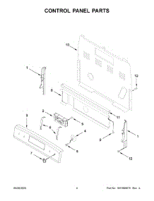 03 - Control Panel Parts parts for Whirlpool Range WFE535S0LZ3 from AppliancePartsPros.com