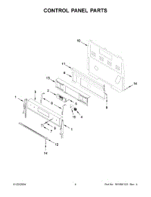 Control Panel Parts parts for Whirlpool Range WFE550S0LV3 from AppliancePartsPros.com