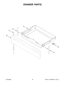 Drawer Parts parts for Whirlpool Range WFE550S0LW3 from AppliancePartsPros.com