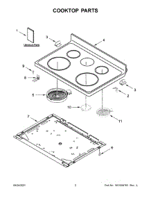 02 - Cooktop Parts parts for Whirlpool Range WFE550S0LZ0 from AppliancePartsPros.com