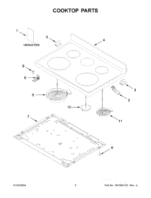 Cooktop Parts parts for Whirlpool Range WFE550S0LZ3 from AppliancePartsPros.com