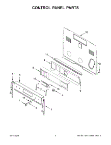 03 - Control Panel Parts parts for Whirlpool Range WFE775H0HB5 from AppliancePartsPros.com