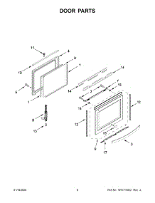 Door Parts parts for Whirlpool Range WFE775H0HV5 from AppliancePartsPros.com