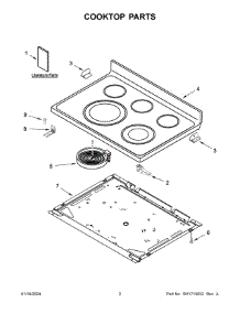 Cooktop Parts parts for Whirlpool Range WFE775H0HV5 from AppliancePartsPros.com