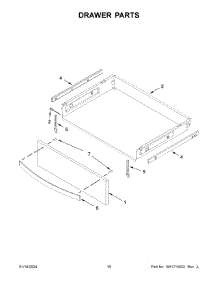 Drawer Parts parts for Whirlpool Range WFE775H0HV5 from AppliancePartsPros.com