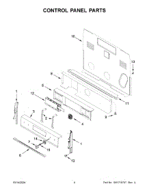 03 - Control Panel Parts parts for Whirlpool Range WFE775H0HW5 from AppliancePartsPros.com