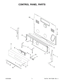 03 - Control Panel Parts parts for Whirlpool Range WFES3030RB0 from AppliancePartsPros.com