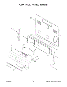 Control Panel Parts parts for Whirlpool Range WFES3030RS0 from AppliancePartsPros.com