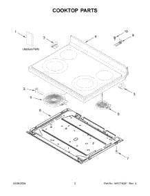 Cooktop Parts parts for Whirlpool Range WFES3030RS0 from AppliancePartsPros.com
