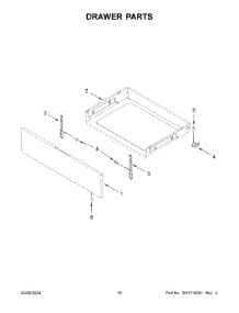 Drawer Parts parts for Whirlpool Range WFES3030RS0 from AppliancePartsPros.com