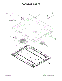 02 - Cooktop Parts parts for Whirlpool Range WFES3030RW0 from AppliancePartsPros.com