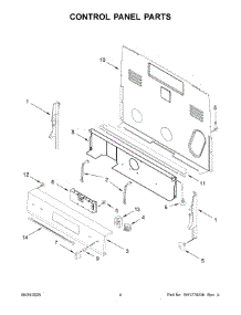 Control Panel Parts parts for Whirlpool Range WFES3030RW2 from AppliancePartsPros.com