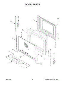 Door Parts parts for Whirlpool Range WFES3030RW2 from AppliancePartsPros.com