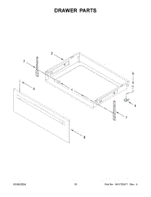 Drawer Parts parts for Whirlpool Range WFES3330RB0 from AppliancePartsPros.com