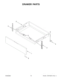 Drawer Parts parts for Whirlpool Range WFES3330RS0 from AppliancePartsPros.com