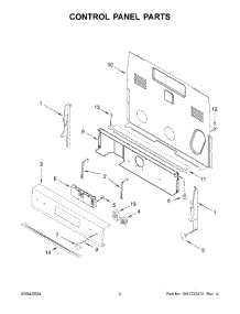 Control Panel Parts parts for Whirlpool Range WFES3330RS0 from AppliancePartsPros.com