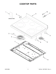 Cooktop Parts parts for Whirlpool Range WFES3330RV0 from AppliancePartsPros.com