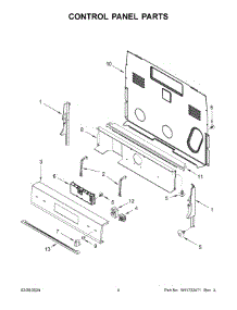 Control Panel Parts parts for Whirlpool Range WFES3330RW0 from AppliancePartsPros.com