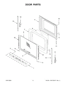 Door Parts parts for Whirlpool Range WFES3330RZ0 from AppliancePartsPros.com