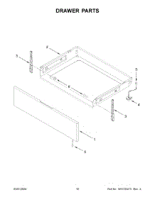 Drawer Parts parts for Whirlpool Range WFES3330RZ0 from AppliancePartsPros.com