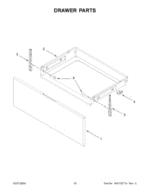 Drawer Parts parts for Whirlpool Range WFES3530RS0 from AppliancePartsPros.com