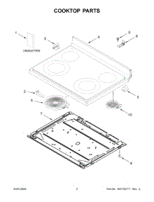 Cooktop Parts parts for Whirlpool Range WFES3530RW0 from AppliancePartsPros.com
