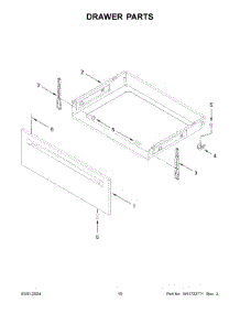 Drawer Parts parts for Whirlpool Range WFES3530RW0 from AppliancePartsPros.com