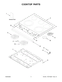 02 - Cooktop Parts parts for Whirlpool Range WFES5030RS0 from AppliancePartsPros.com
