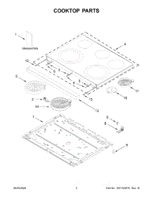 02 - Cooktop Parts parts for Whirlpool Range WFES5030RW0 from AppliancePartsPros.com