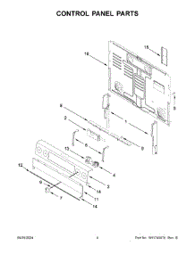 03 - Control Panel Parts parts for Whirlpool Range WFES5030RW0 from AppliancePartsPros.com