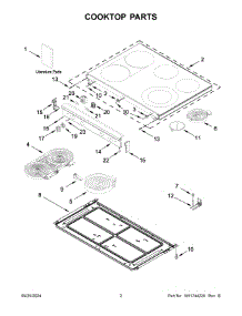 02 - Cooktop Parts parts for Whirlpool Range WFES7530RB0 from AppliancePartsPros.com