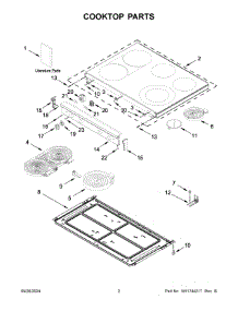 02 - Cooktop Parts parts for Whirlpool Range WFES7530RZ0 from AppliancePartsPros.com