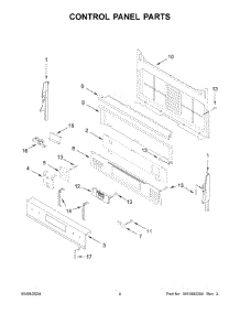 03 - Control Panel Parts parts for Whirlpool Range WFG525S0JB6 from AppliancePartsPros.com